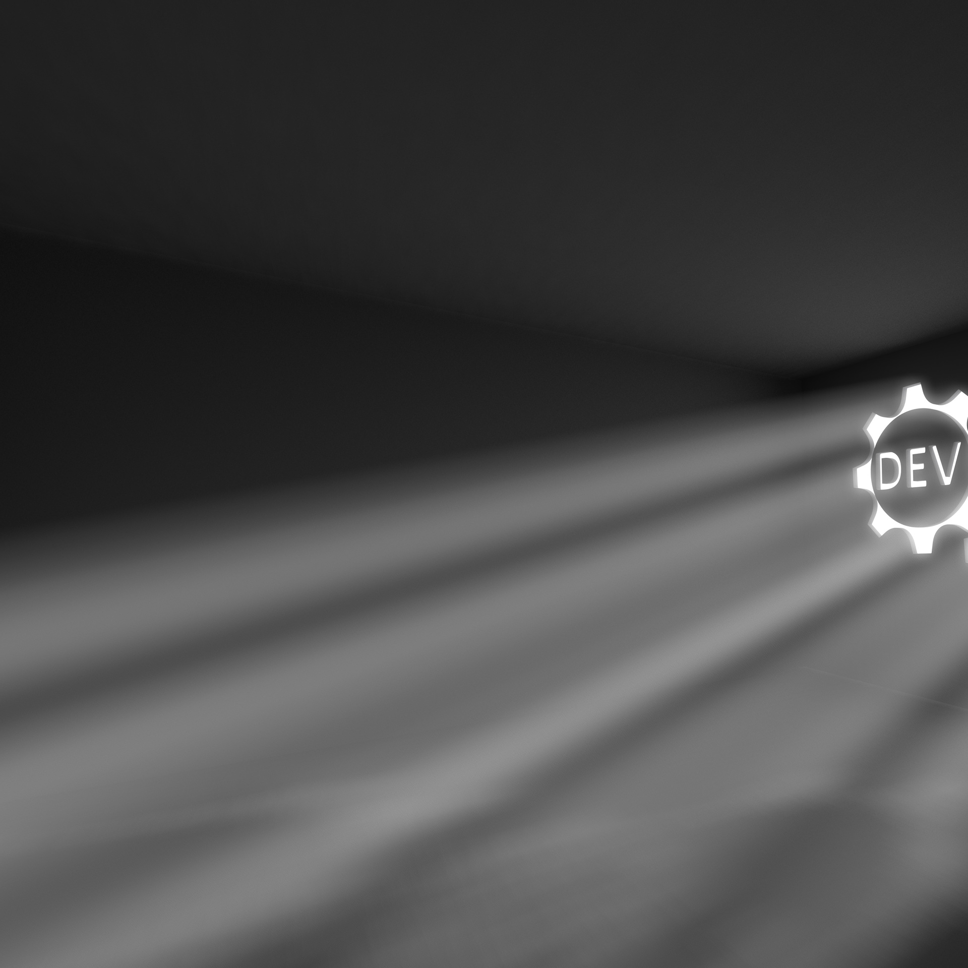 DevOps rays volume light concept 3d illustration